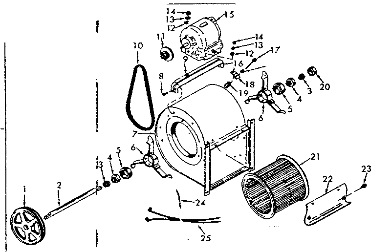 Kenmore 867761950 blower (model 867.761970) diagram