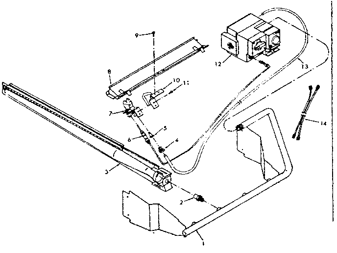 Kenmore 867761950 burner and manifold assembly diagram