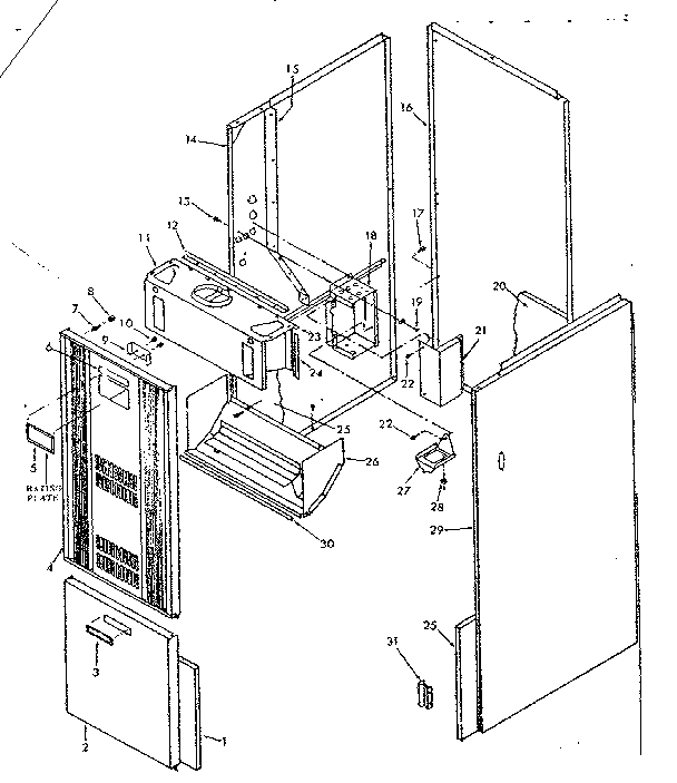 Kenmore 867773240 furnace casing diagram