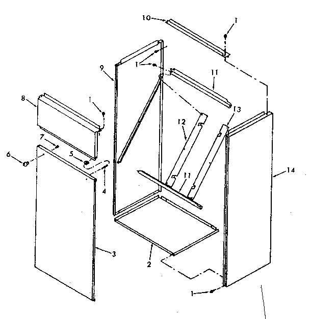 Kenmore 867773240 cabinet diagram