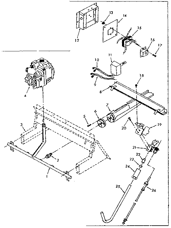 Kenmore 867764520 burners, manifolds, controls diagram