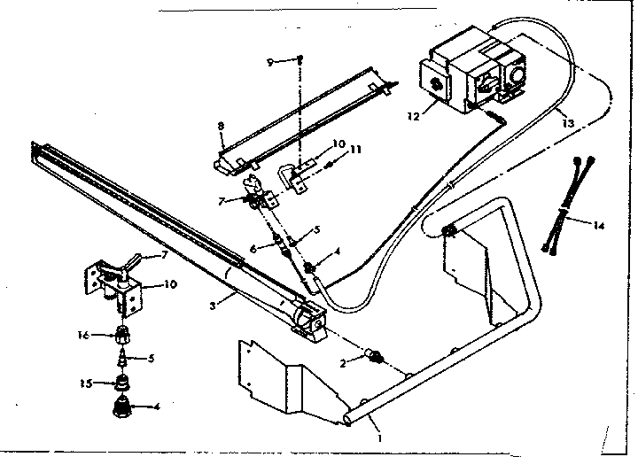 Kenmore 867775950 burner and manifold assembly diagram