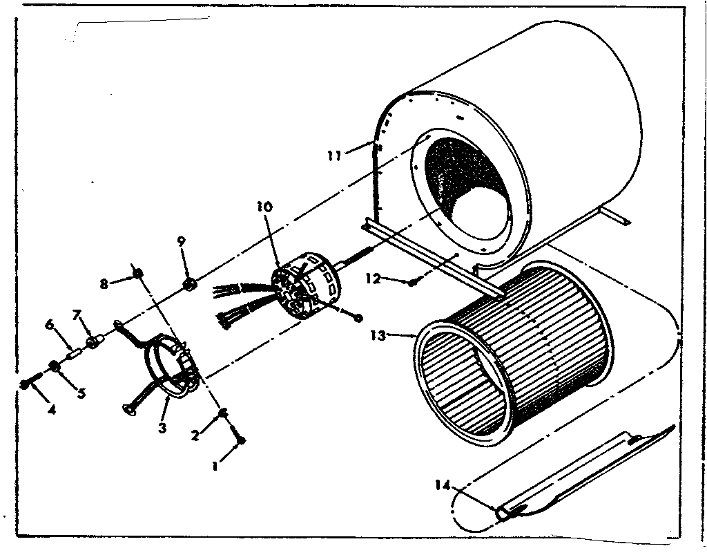 Kenmore 867775950 blower assembly diagram