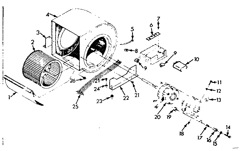 Kenmore 867767740 blower assembly diagram