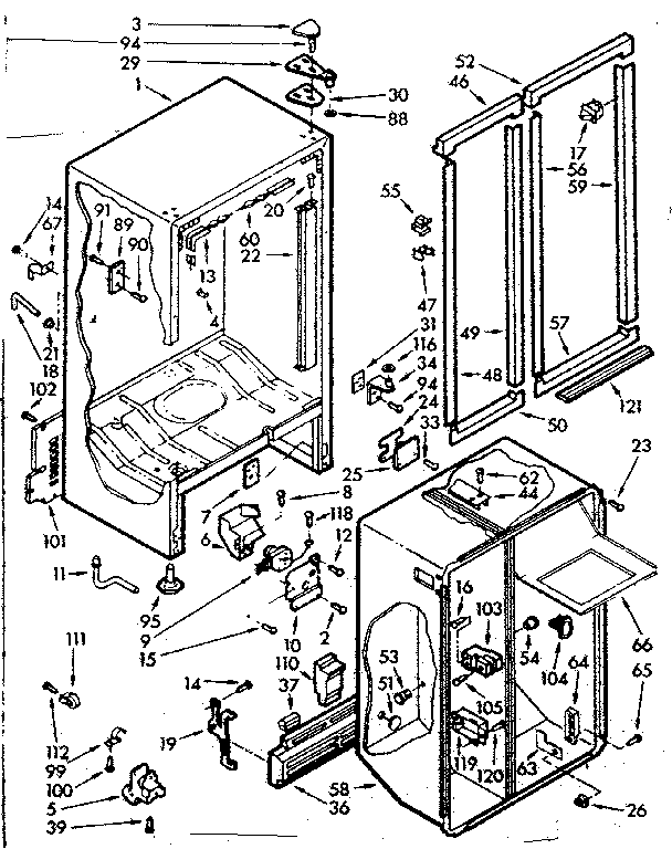 Kenmore 1067630562 cabinet diagram
