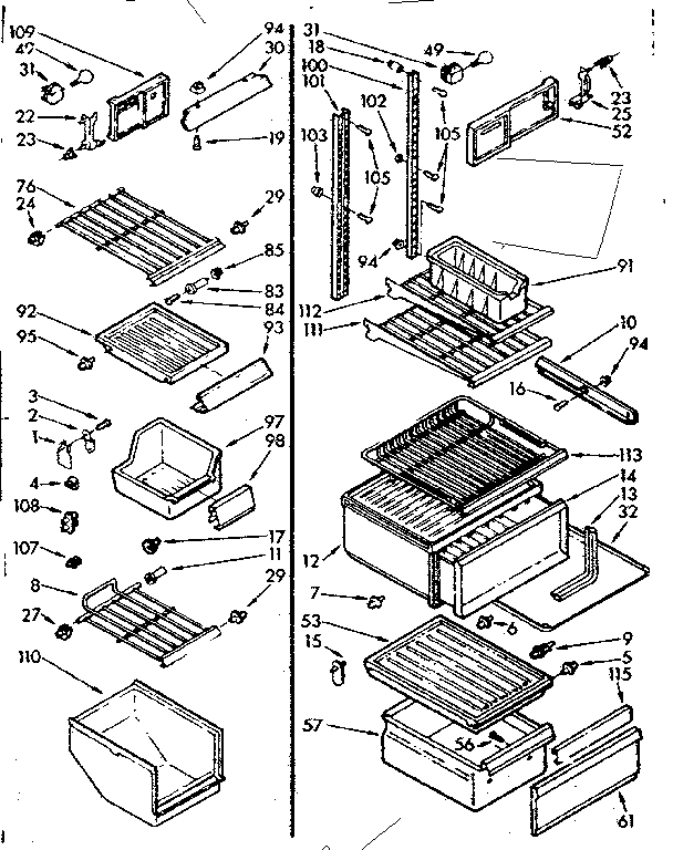 Kenmore 1067630562 liner diagram
