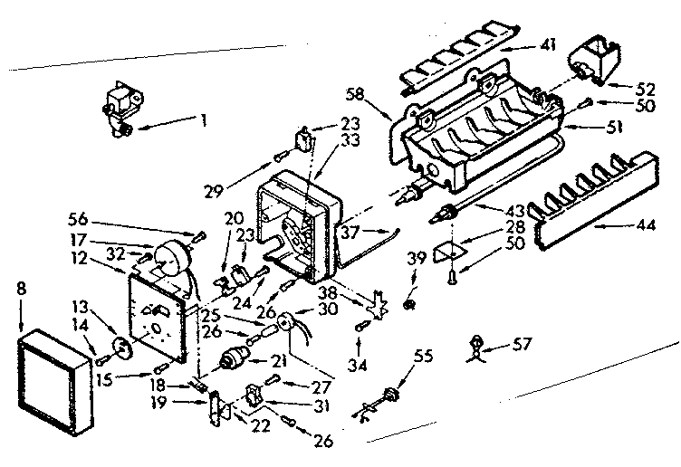 Kenmore 106845709 icemaker diagram