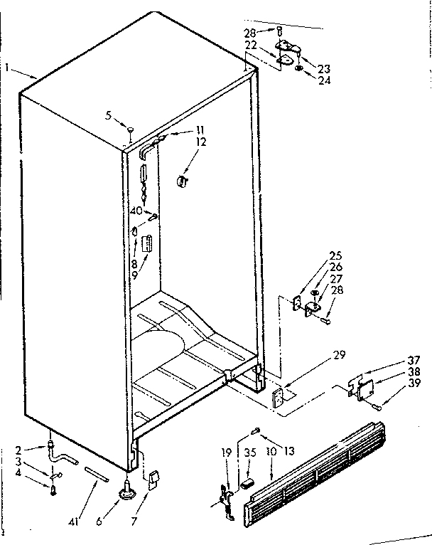 Kenmore 106723520 cabinet diagram