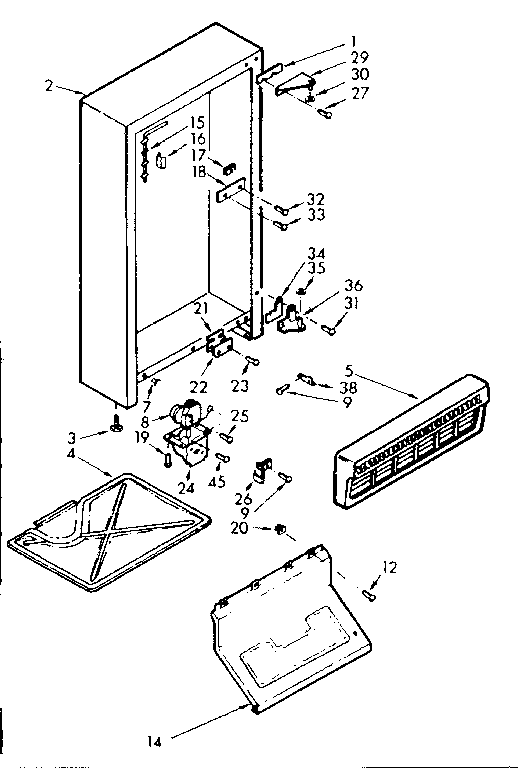 Kenmore 106724300 cabinet parts diagram