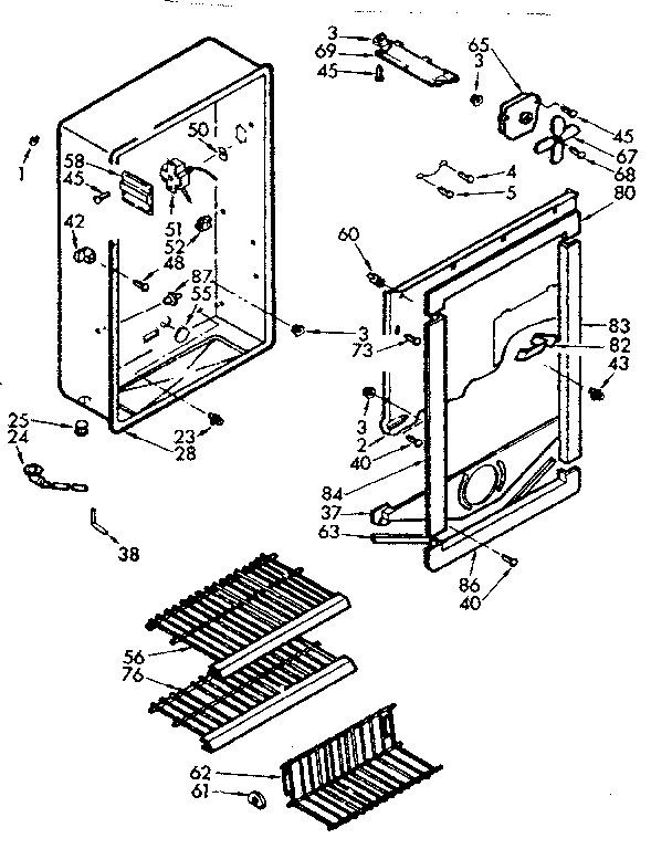 Kenmore 106724300 liner parts diagram