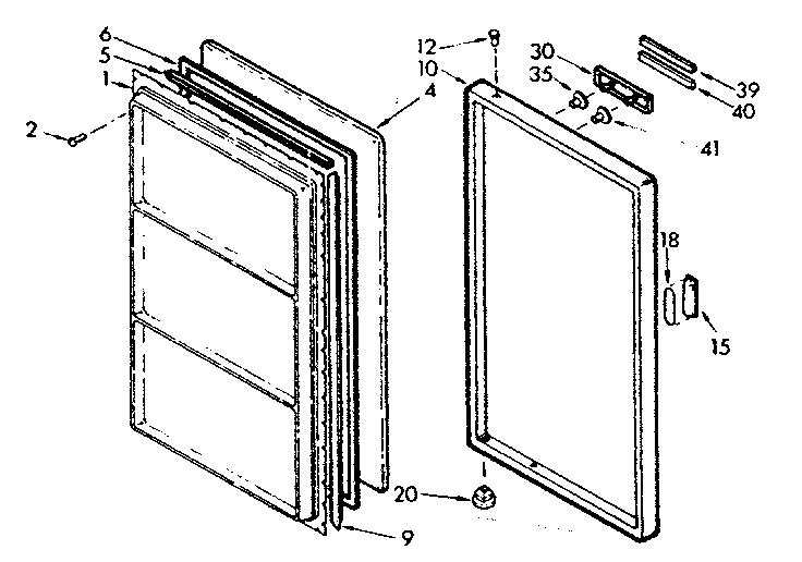 Kenmore 106724300 door parts diagram