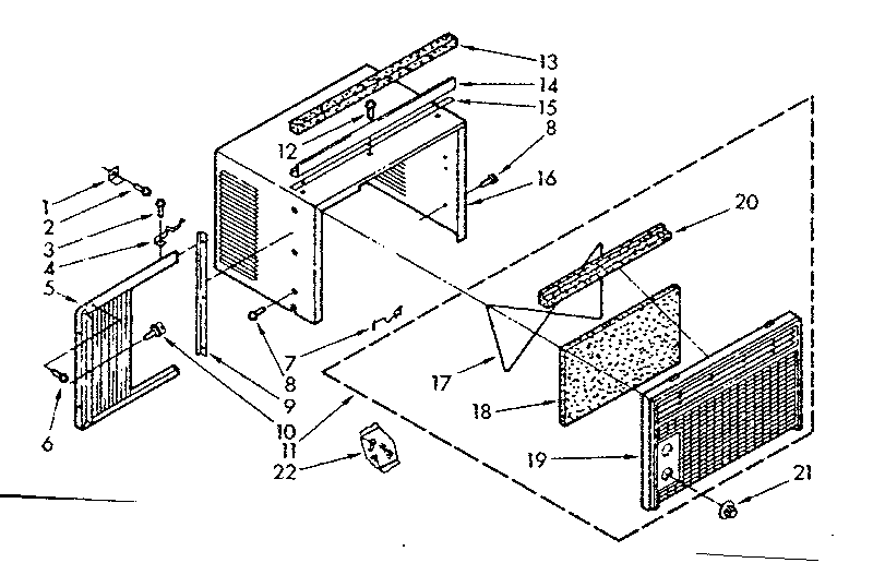 Kenmore 10673044 cabinet diagram