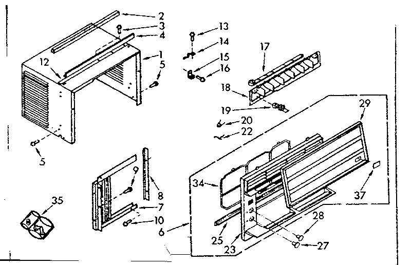 Kenmore 10673094 cabinet diagram
