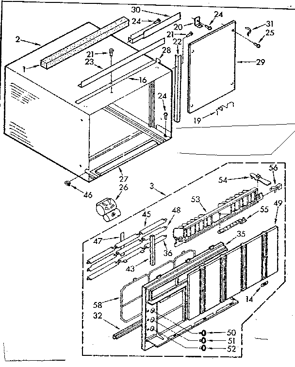 Kenmore 106740770 cabinet diagram