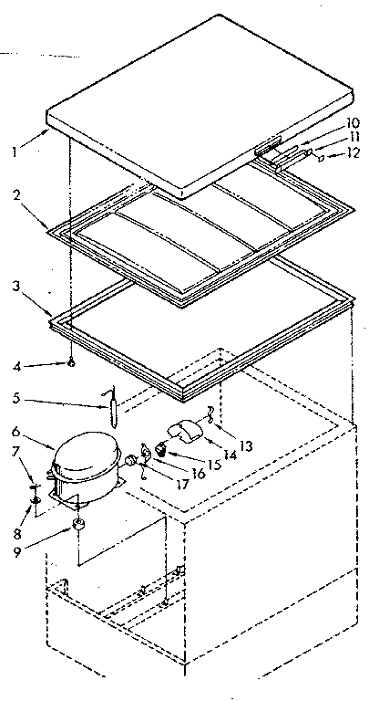 Kenmore 198714091 door and unit diagram