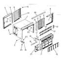 Kenmore 25373690 cabinet and front diagram