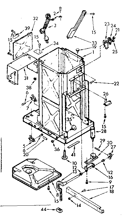 Kenmore 6657342400 frame assembly diagram