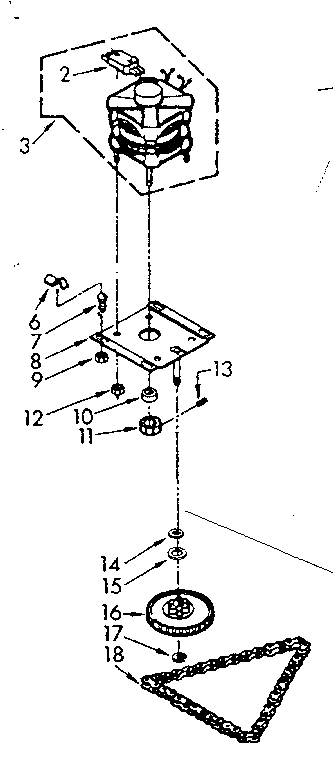 Kenmore 6657342400 motor & drive assembly diagram