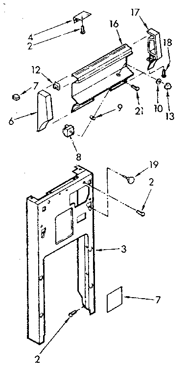 Kenmore 6657342400 panel & control assembly diagram
