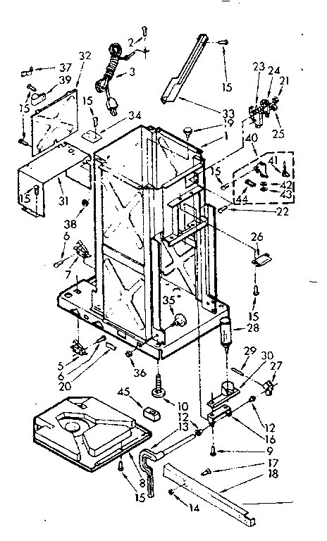 Kenmore 6657342600 frame assembly diagram