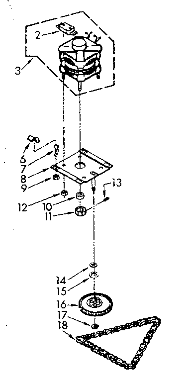 Kenmore 6657342600 motor & drive assembly diagram
