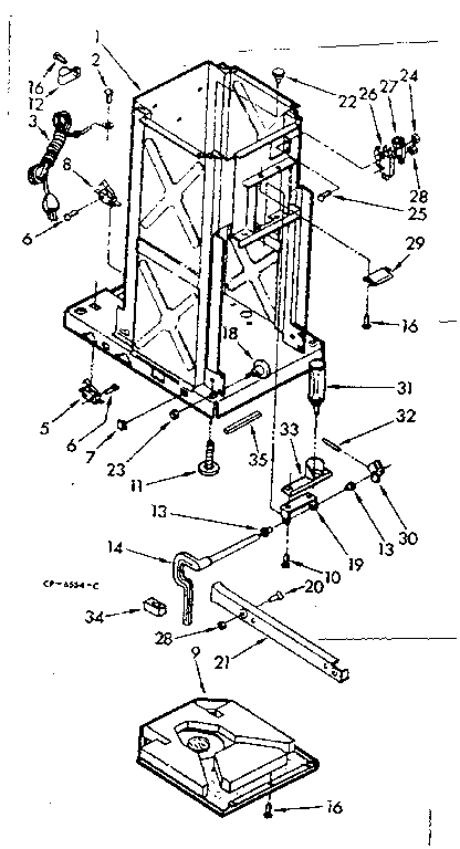 Kenmore 6657342700 frame assembly diagram