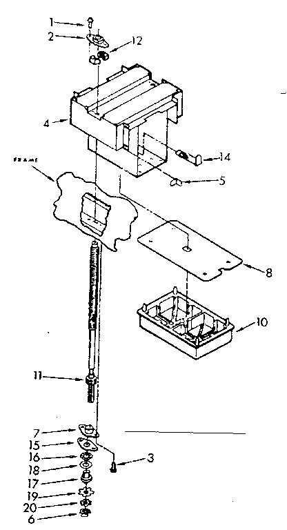 Kenmore 6657342700 power screw and ram assembly diagram