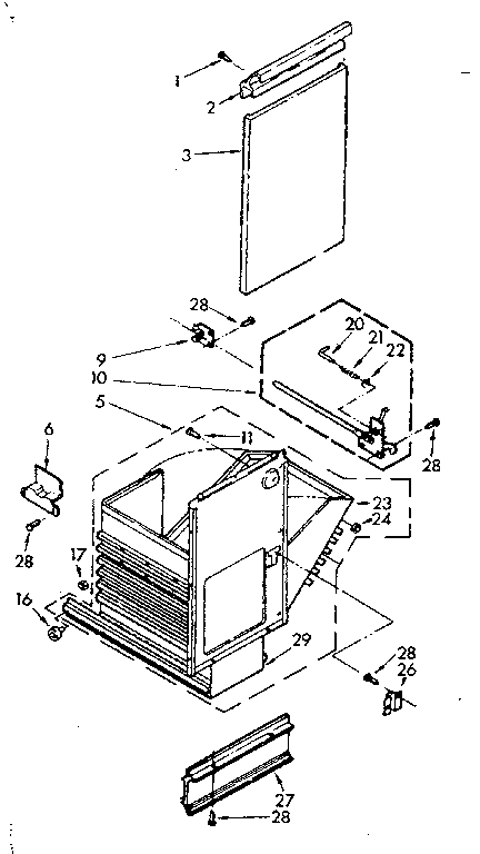 Kenmore 6657342700 container assembly diagram