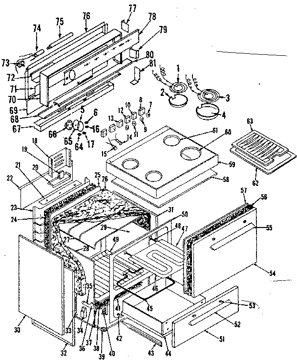 Kenmore 119931634 body section diagram