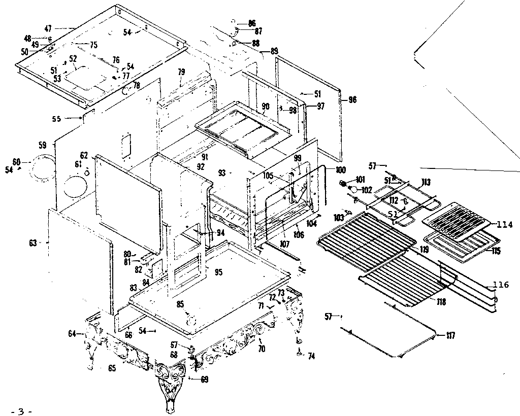 Kenmore 1439007100 body assembly diagram