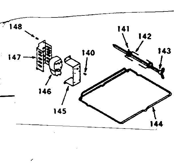 Kenmore 1439007100 rotisserie kit no. 8007130 diagram