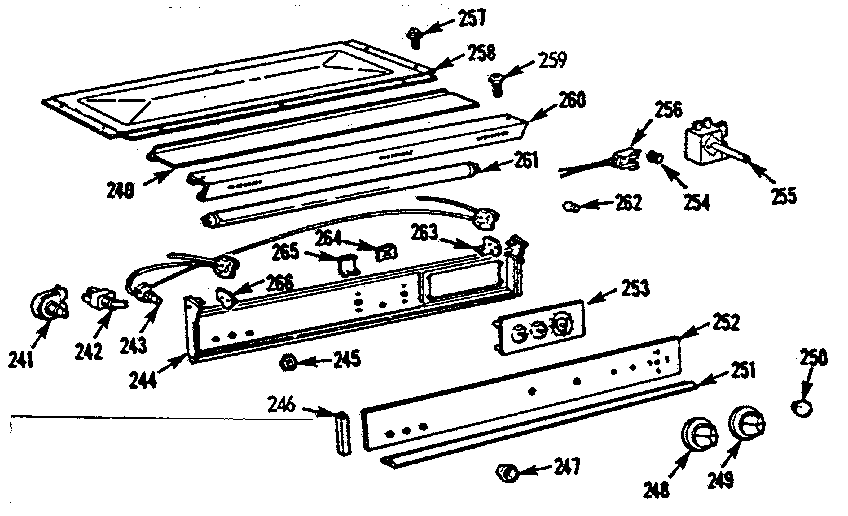 Kenmore 1037846606 control panel diagram