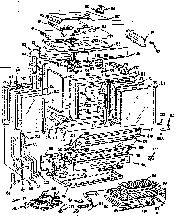 Kenmore 1037886670 upper oven section diagram