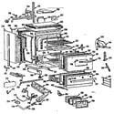 Kenmore 1037886630 lower oven and burner section diagram