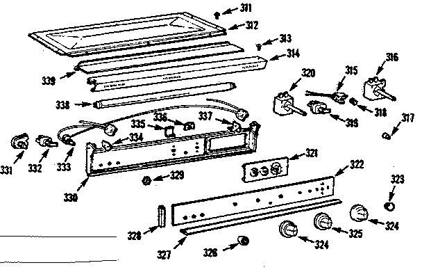 Kenmore 1037886670 control section diagram
