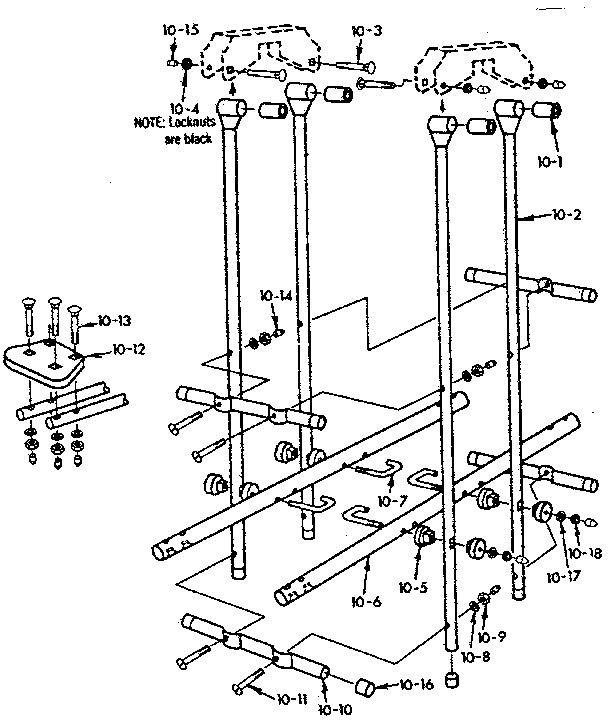 Sears 70172017-83 glide ride assembly no. 104 diagram