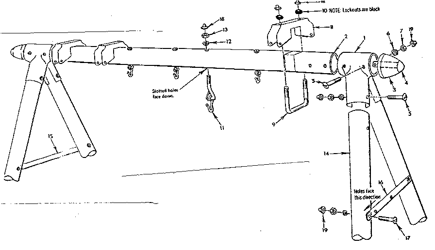 Sears 70172207-83 a-frame assembly no. 109 diagram