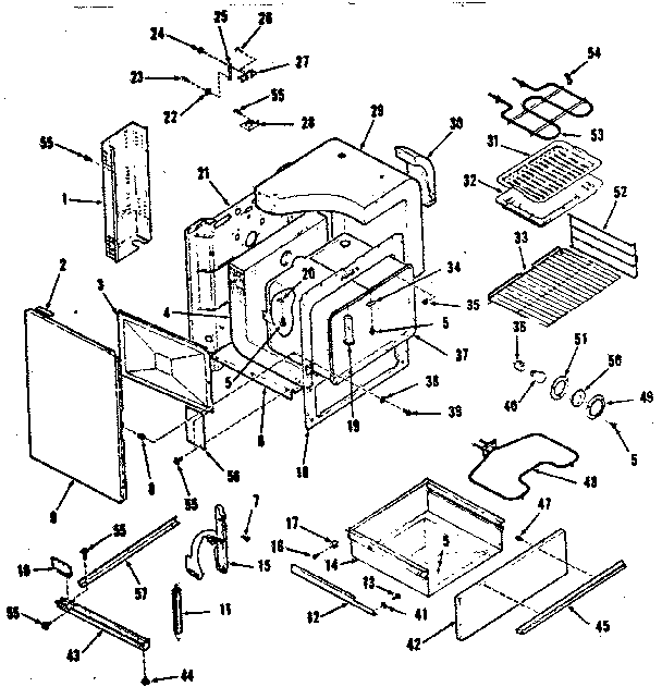 Kenmore 9119878310 lower body section diagram