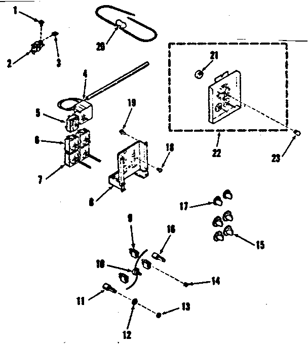 Kenmore 9119878310 upper oven pedestal section diagram