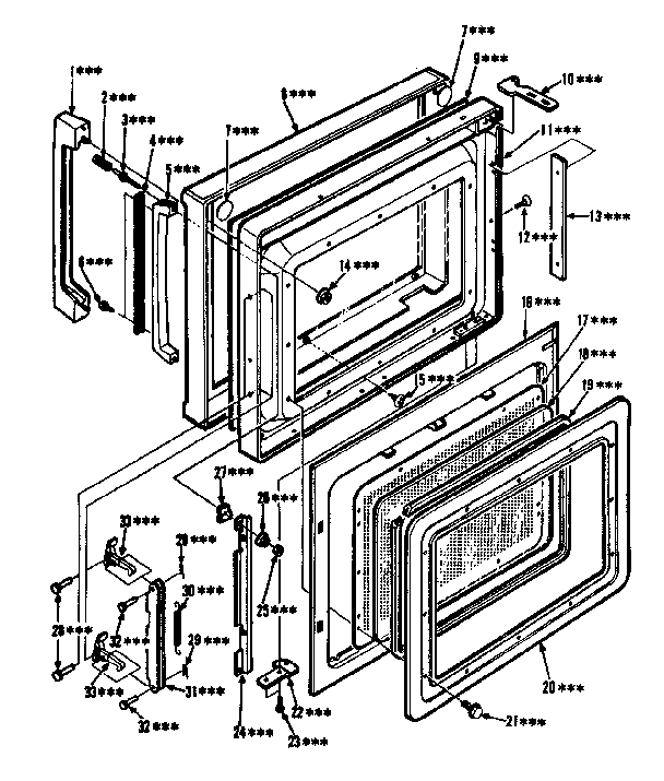 Kenmore 9119878310 door parts diagram