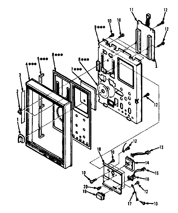 Kenmore 9119878310 control panel parts diagram