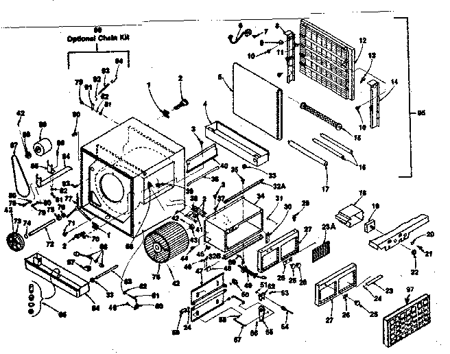 Kenmore 757624800 functional replacement parts diagram