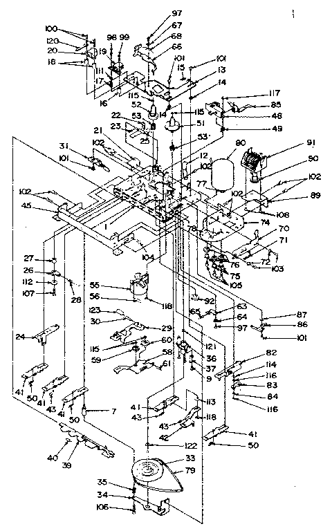 Fisher ER8150 cassette mechanism (r-s97064a) diagram