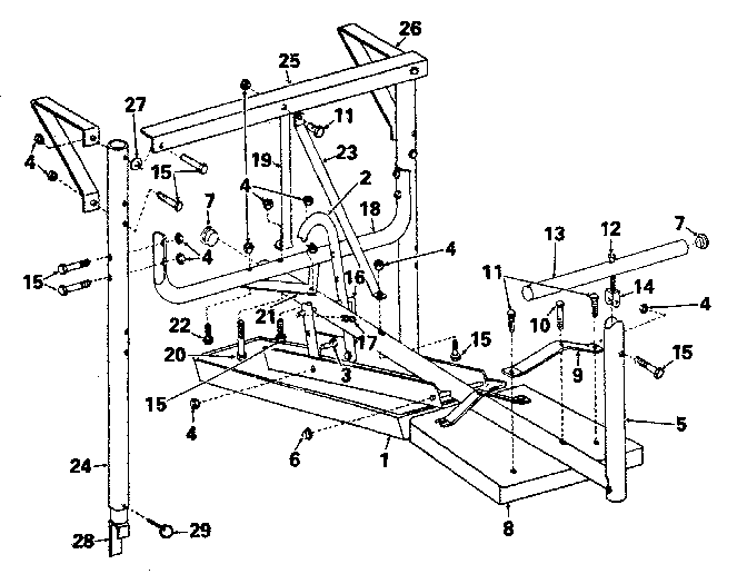 DP 11-0885-5 weight bench diagram