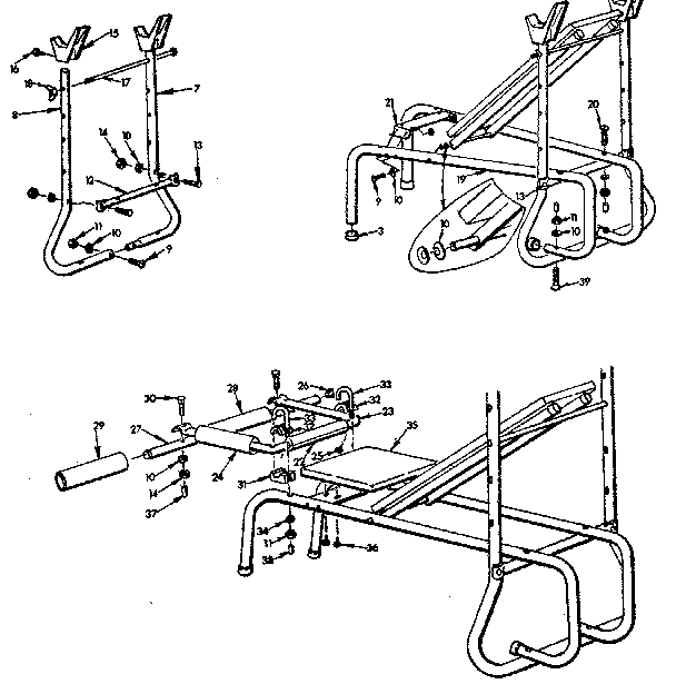 Lifestyler 15339-INCLINE WEIGHT BENCH unit parts diagram