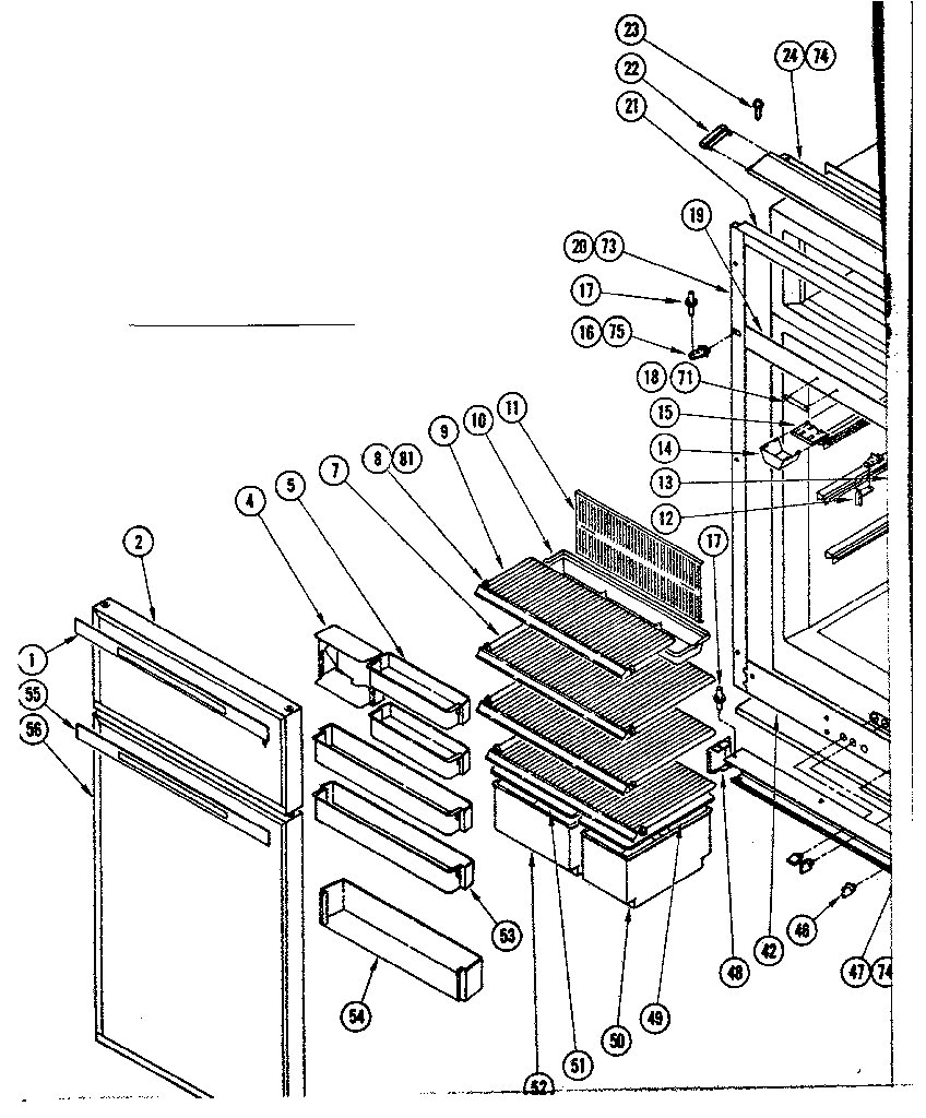 LaSalle Deitch IM-73 cabinet diagram