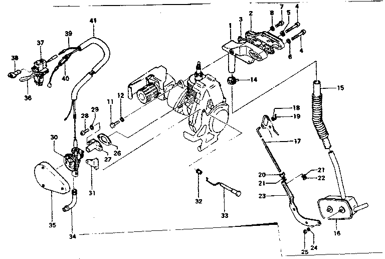 Sears 48855 muffler & carburetor diagram