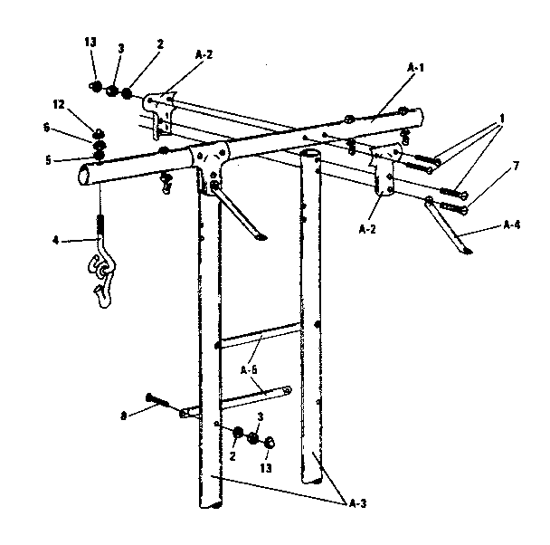 Sears 51272266-82 swing support assembly diagram