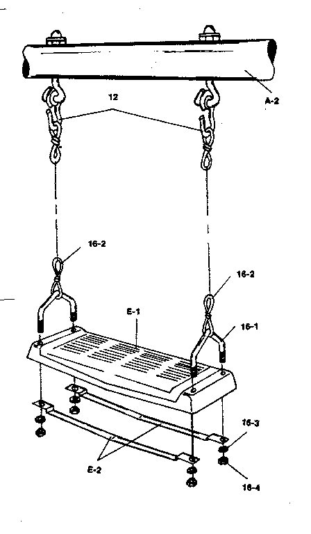 Sears 51272266-82 swing hardware bag #97204 diagram