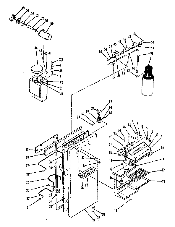 Kenmore 5648848020 cabinet door diagram